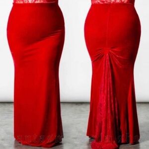 Killstar The Ghostess Maxi Skirt Scarlet